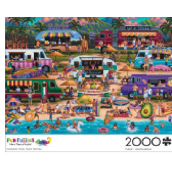 Buffalo Games Hawaiian Food Truck Festival - 2000 Piece Jigsaw Puzzle - Picture 1 of 1